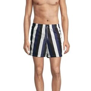 Bather stripe swim trunks 5.5"